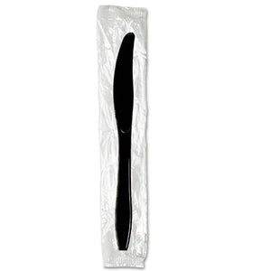ESDXEKH53C7 - Individually Wrapped Knives, Plastic, Black, 1000-carton