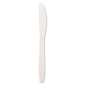 ESDXEKM217 - Plastic Cutlery, Heavy Mediumweight Knives, White, 1000-carton