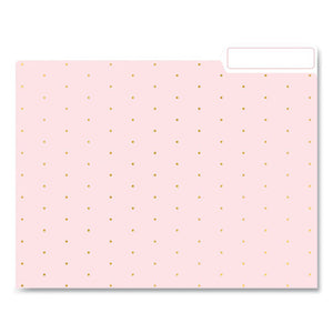 Fashion File Folders, 1-3-cut Tabs, Letter Size, Pindot Assortment, 9-pack
