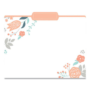 Fashion File Folders, 1-3-cut Tabs, Letter Size, Modern Floral Assortment, 9-pack