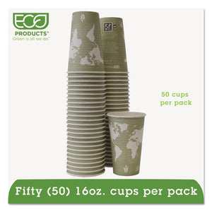 ESECOEPBHC16WAPK - World Art Renewable-compostable Hot Cups, 16 Oz, Moss, 50-pack