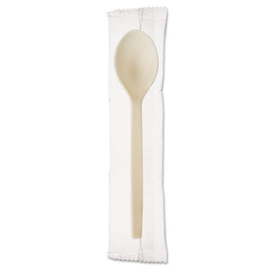 ESECOEPS073 - Renewable Individually Wrapped Plant Starch Spoon - 7"., 750-ct