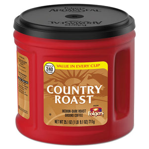 ESFOL20672 - COUNTRY ROAST COFFEE, COUNTRY ROAST, 25.1 OZ CANISTER, 6-CARTON