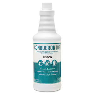ESFRS1232WBLECT - Conqueror 103 Odor Counteractant Concentrate, Lemon, 32oz Bottle, 12-carton