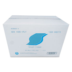 ESGEN15001PLY - Small Roll Bath Tissue, 1-Ply, 1500 Sheets-roll, 1.64 In Core, 60-carton
