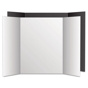 ESGEO27135 - Too Cool Tri-Fold Poster Board, 36 X 48, Black-white, 6-pk