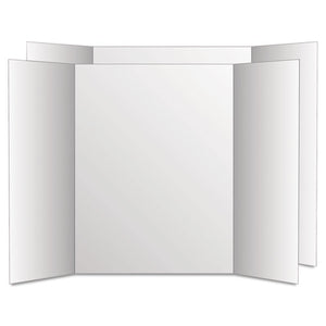 ESGEO27136 - Too Cool Tri-Fold Poster Board, 28 X 40, White-white, 12-carton