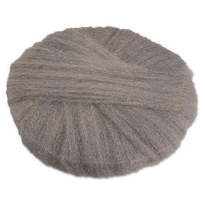 ESGMA120202 - Radial Steel Wool Pads, Grade 2 (coarse): Stripping-scrubbing, 20", Gray, 12-ct