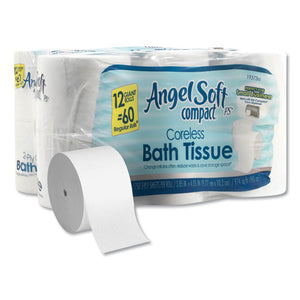 ESGPC1937300 - Angel Soft Ps Compact Coreless Bath Tissue, 2-Ply, We, 750 Sheets-roll, 12 Rl-ct