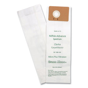 Replacement Vacuum Bags, Fits Advance Spectrum-clarke Carpetmaster, 10-pack