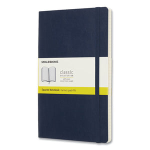 Classic Softcover Notebook, Quadrille (square Grid) Rule, Sapphire Blue Cover, 8.25 X 5