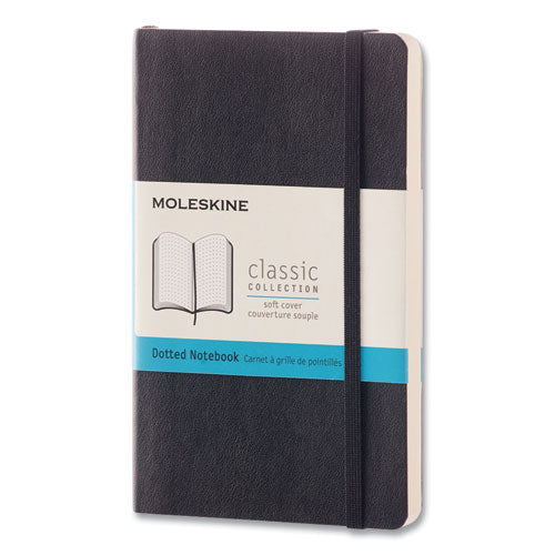 Classic Softcover Notebook, Quadrille (dot Grid) Rule, Black Cover, 5.5 X 3.5