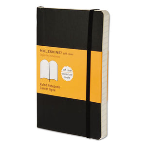 ESHBGMS710 - Classic Softcover Notebook, Ruled, 5 1-2 X 3 1-2, Black Cover, 192 Sheets