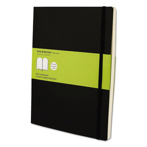 ESHBGMSX17 - Classic Softcover Notebook, Plain, 10 X 7 1-2, Black Cover, 192 Sheets