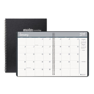 ESHOD262092 - TWO-YEAR MONTHLY HARD COVER PLANNER, 8 1-2 X 11, BLACK, 2019-2020