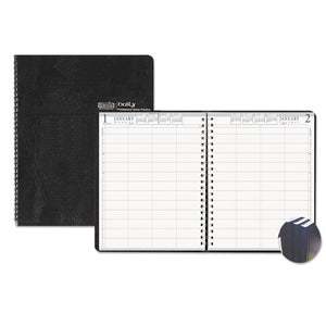 ESHOD28202 - FOUR-PERSON GROUP PRACTICE DAILY APPOINTMENT BOOK, 8 1-2 X 11, BLACK, 2019