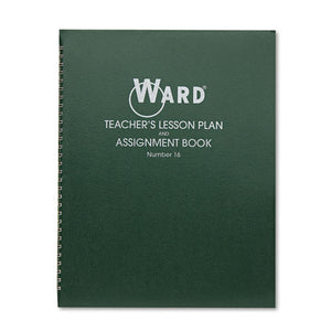 ESHUB16 - Lesson Plan Book, Wirebound, 6 Class Periods-day, 11 X 8-1-2, 100 Pages, Green