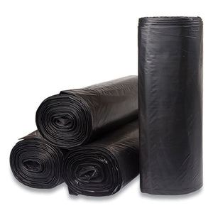 Low-density Commercial Can Liners, 33 Gal, 1.2 Mil, 33" X 39", Black, 25 Bags-roll, 6 Rolls-carton