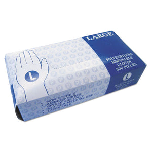ESIBSGLLG2K - Embossed Polyethylene Disposable Gloves, Large, Powder-Free, Clear, 2000-carton