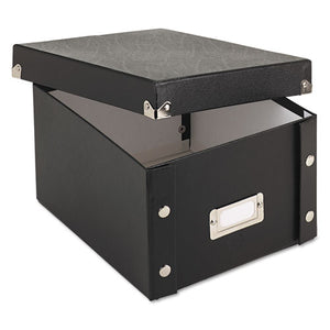 ESIDESNS01647 - Collapsible Index Card File Box, Holds 1,100 5 X 8 Cards, Black