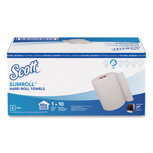 Control Slimroll Towels, 8" X 580 Ft, White-pink Core,small Business, 6 Rolls-ct