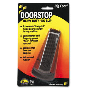 ESMAS00920 - Big Foot Doorstop, No Slip Rubber Wedge, 2 1-4w X 4 3-4d X 1 1-4h, Brown