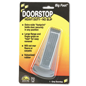 ESMAS00941 - Big Foot Doorstop, No Slip Rubber Wedge, 2 1-4w X 4 3-4d X 1 1-4h, Gray