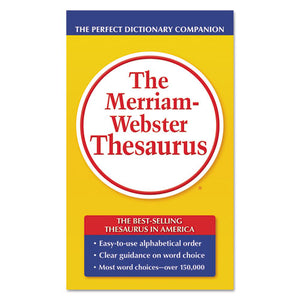 ESMER850 - The Merriam-Webster Thesaurus, Dictionary Companion, Paperback, 800 Pages