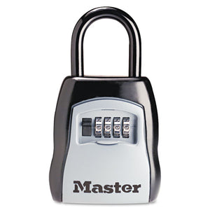 ESMLK5400D - Locking Combination 5 Key Steel Box, 3 1-4w X 1 5-8d X 4h, Black-silver