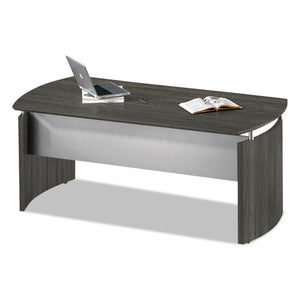 ESMLNMNDBLGS - Medina Series Laminate Curved Desk Base, 72w X 36d X 29 1-2h, Gray Steel