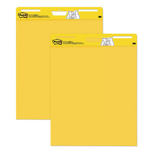 Self Stick Easel Pads, 25 X 30, Yellow, 30 Sheets, 2 Pads-pack