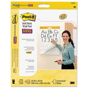ESMMM566PRL - Self Stick Wall Easel Primary Ruled Pad, 20w X 23h, White, 20 Sheets, 2-pack