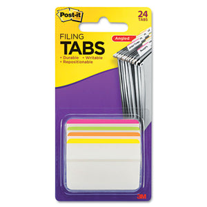 ESMMM686A1BB - Angled Tabs, 2 X 1 1-2, Striped, Assorted Brights, 24-pack