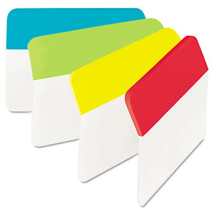 ESMMM686AALYR - Angled Tabs, 2 X 1 1-2, Solid, Aqua-lime-red-yellow, 24-pack