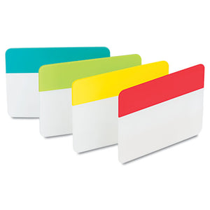 ESMMM686ALYR - File Tabs, 2 X 1 1-2, Aqua-lime-red-yellow, 24-pack