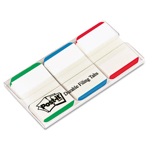 ESMMM686LGBR - File Tabs, 1 X 1 1-2, Lined, Blue-green-red, 66-pack
