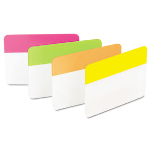 ESMMM686PLOY - File Tabs, 2 X 1 1-2, Solid, Flat, Assorted Bright, 24-pack