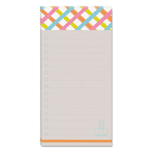 ESMMM7366OFF3 - Printed Note Pads, 4 X 8, Lined, Assorted Designs, 75-Sheet, 3-pack