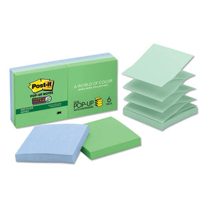 ESMMMR3306SST - Pop-Up Recycled Notes In Bora Bora Colors, 3 X 3, 90-Sheet, 6-pack