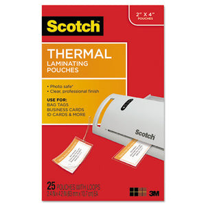 ESMMMTP585325 - Luggage Tag Size Thermal Laminating Pouches, 5 Mil, 4 1-5 X 2 1-2, 25-pack