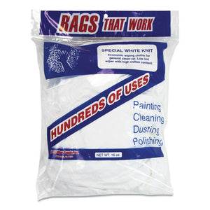 Cotton Rags, White, 10-carton