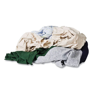Reclaimed Color T-shirt Rags, Assorted, 125-box