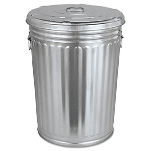 ESMNL20GALLONWLID - Pre-Galvanized Trash Can With Lid, Round, Steel, 20gal, Gray