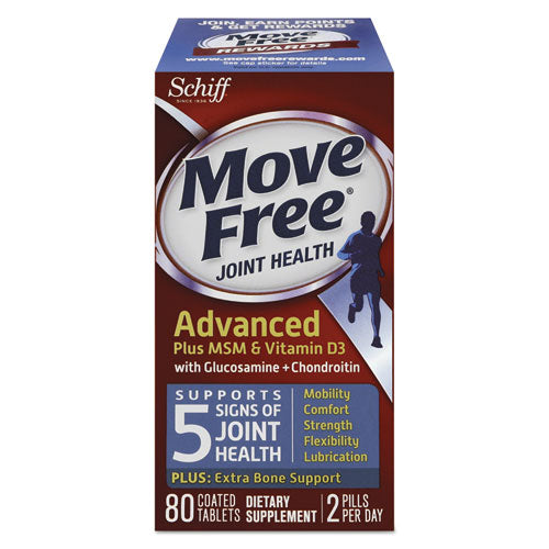 ESMOV97007CT - Move Free Advanced Plus Msm & Vitamin D3 Joint Health Tablet, 80 Count, 12-ctn