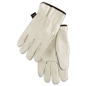 ESMPG3250L - Premium Grade Leather Insulated Driver Gloves, Cream, Large, 12 Pairs
