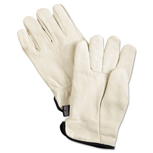 ESMPG3250XL - Premium Grade Leather Insulated Driver Gloves, Cream, X-Large, 12 Pairs