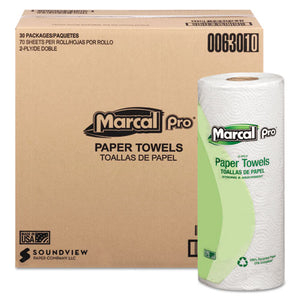 ESMRC630 - 100% Premium Recycled Towels, 2-Ply, 11 X 9, White, 70-roll, 30 Rolls-carton