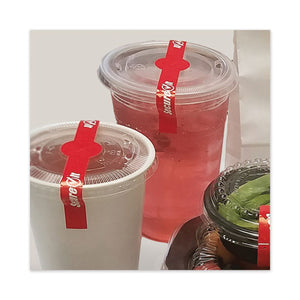 Secureit Tamper Evident Food Container Seal, "secure It", 1 X 3, Red, 250-roll, 2 Rolls-pack