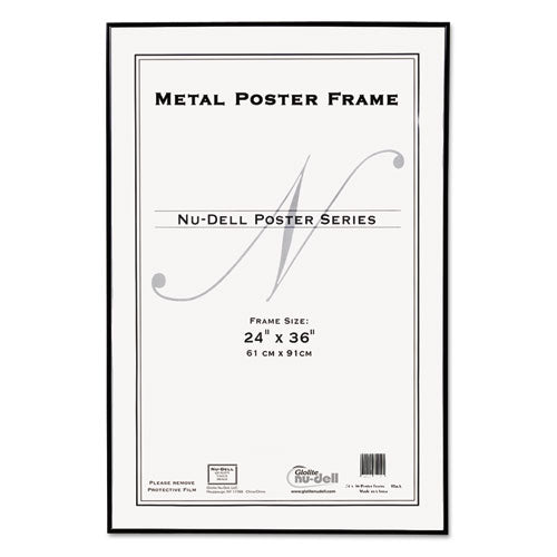 ESNUD31242 - Metal Poster Frame, Plastic Face, 24 X 36, Black