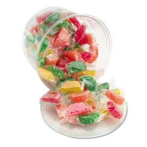 ESOFX00005 - Assorted Fruit Slices Candy, Individually Wrapped, 2 Lb Resealable Plastic Tub